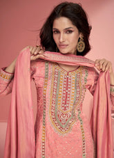 Interesting Sharara Suit in Pink